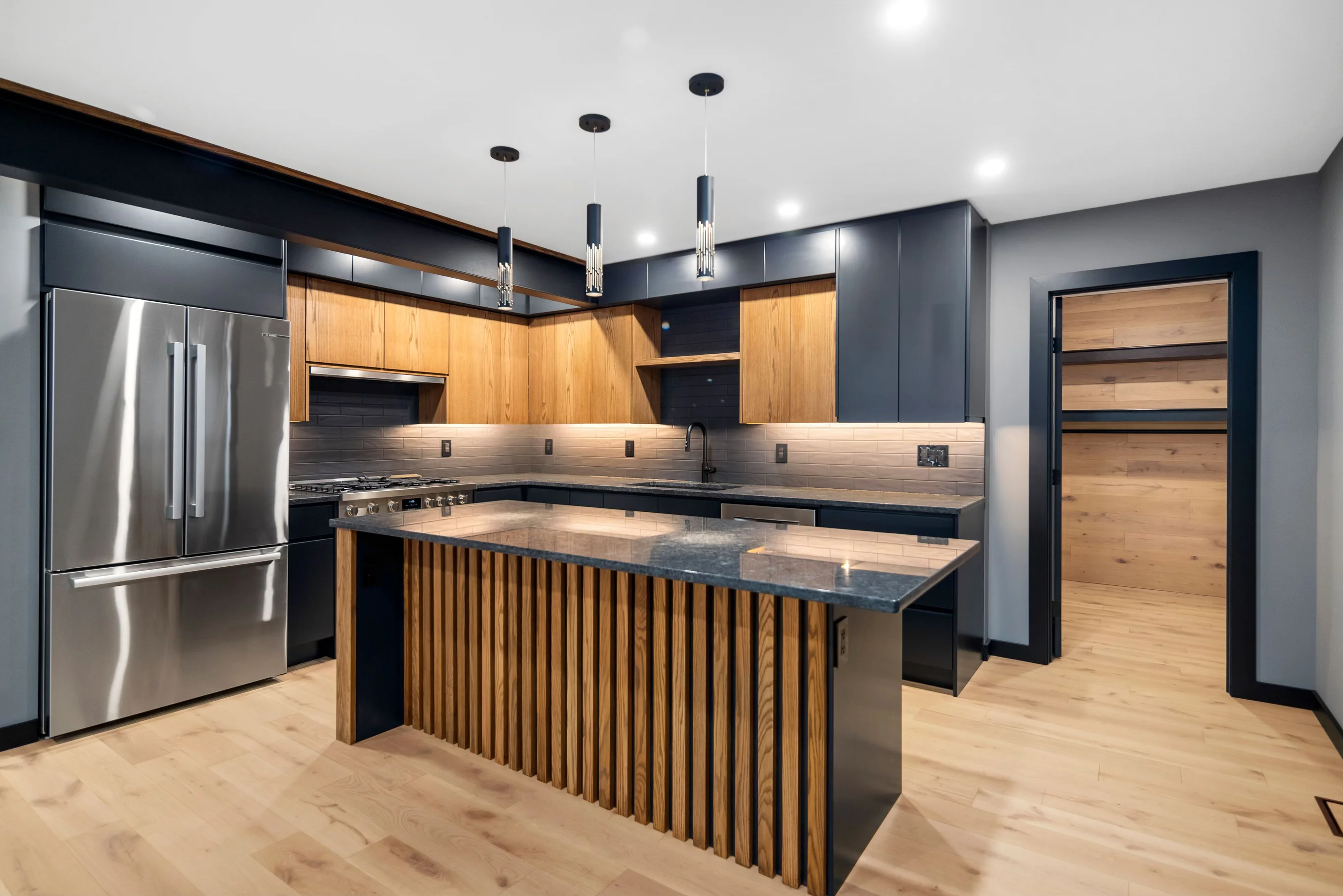 Wood feature wall